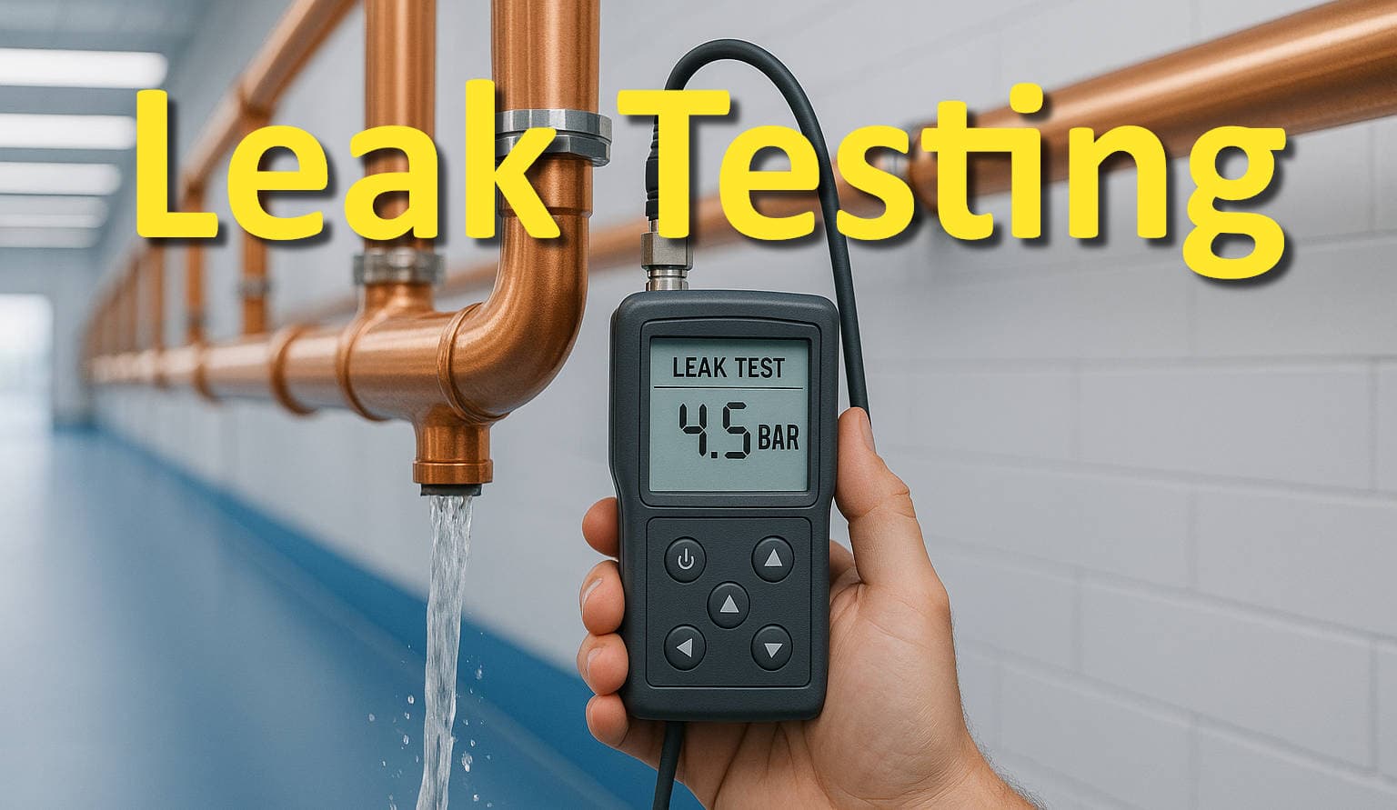 Leak testing for industrial plants