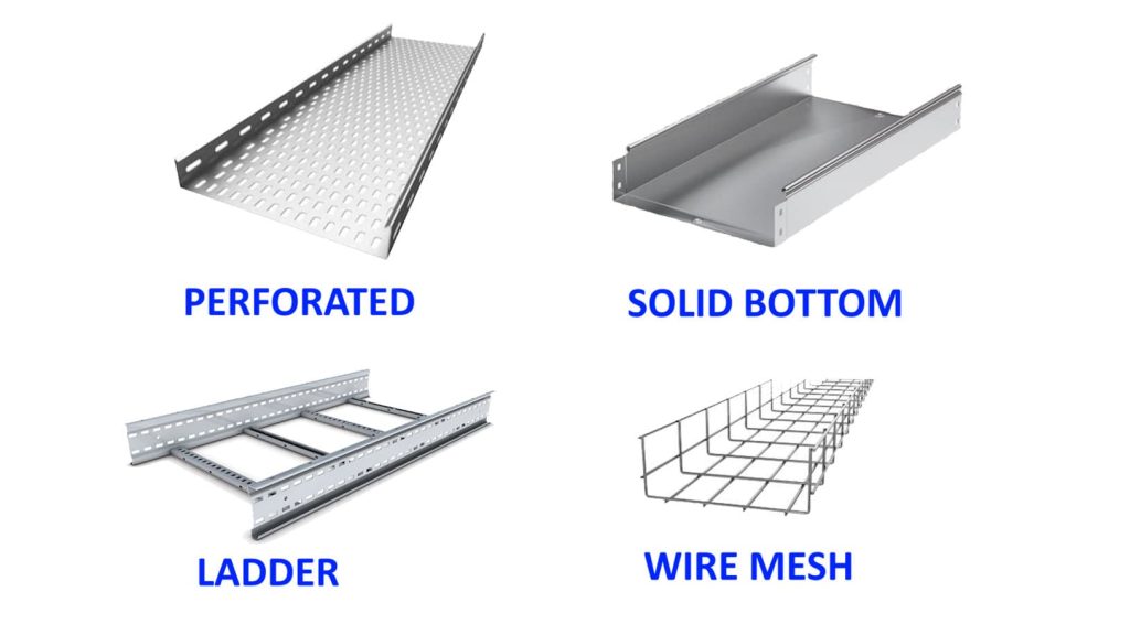 Main types of electrical cable trays